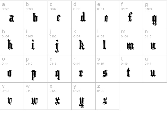 ShadowedBlack Normal lowercase a-z preview