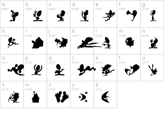 ShadowPlaying lowercase a-z preview