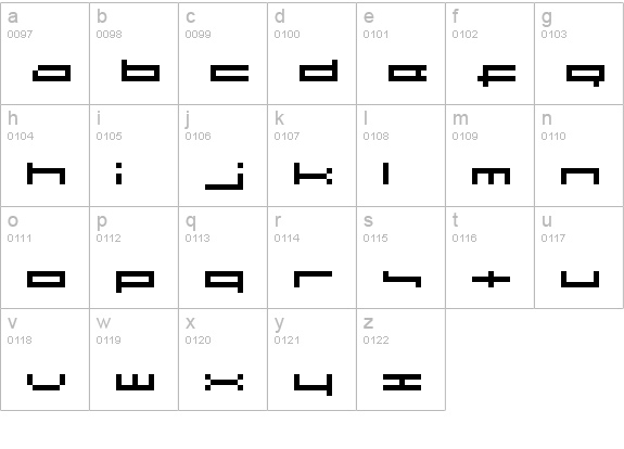 SHAKAGRAPHICS 06 lowercase a-z preview