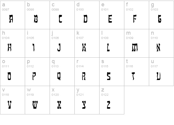 Shalom Normal lowercase a-z preview