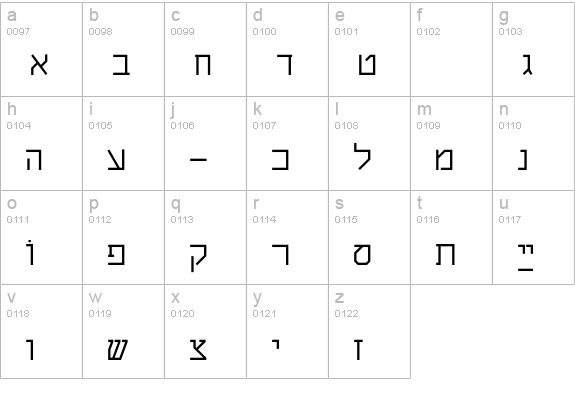 ShalomStick lowercase a-z preview
