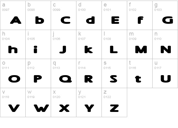 Sham Extra Bold lowercase a-z preview