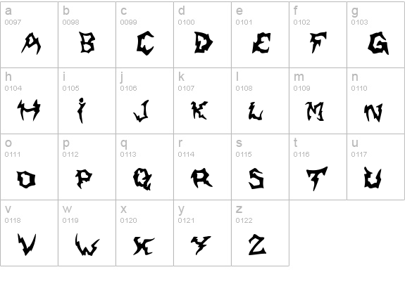 Shaman lowercase a-z preview