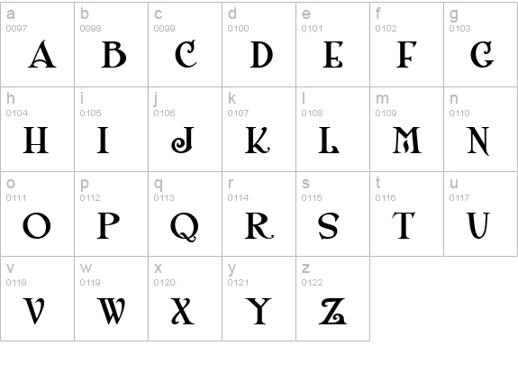 ShangriLaNFSmallCaps lowercase a-z preview
