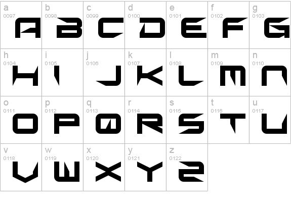 Sharp Regular lowercase a-z preview