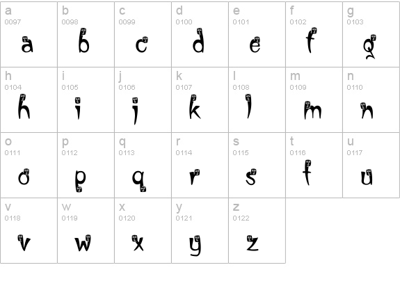 Shazi lowercase a-z preview