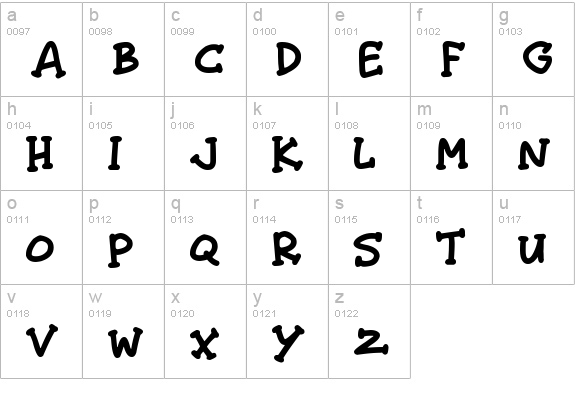 Shenanigans
 lowercase a-z preview
