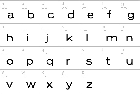 ShiltonExtended lowercase a-z preview