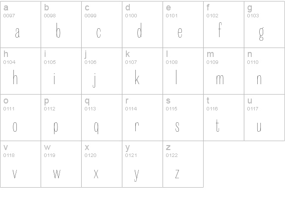 Shiva Regular lowercase a-z preview