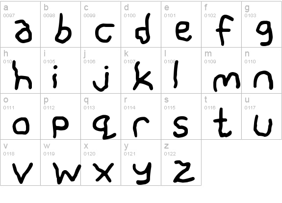 Shiver
 lowercase a-z preview