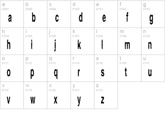 Shock lowercase a-z preview