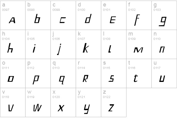 ShoeRepairs-Italic lowercase a-z preview