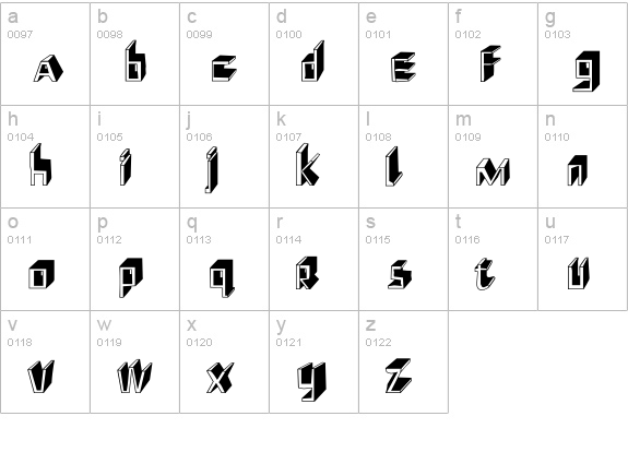 ShoeRepairs-Shadow lowercase a-z preview
