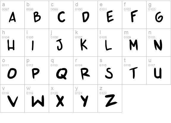 shonen punk v2 lowercase a-z preview