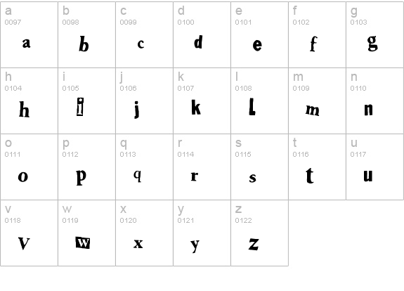 Shoplifter lowercase a-z preview