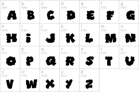 Shoplifters unite lowercase a-z preview