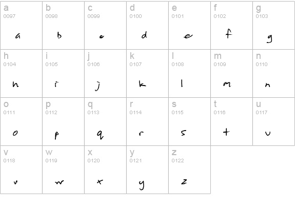 Shopping List lowercase a-z preview