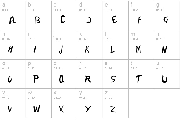 Shoryuken lowercase a-z preview