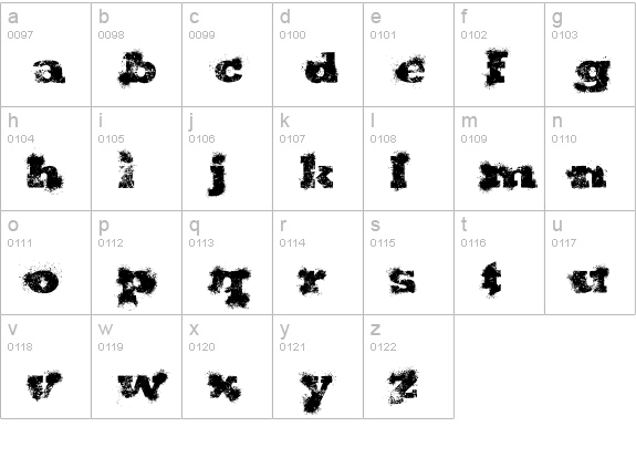 Shotgun Wedding lowercase a-z preview