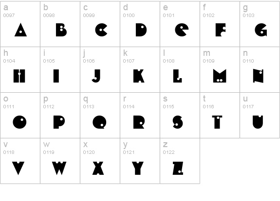 ShotShell lowercase a-z preview