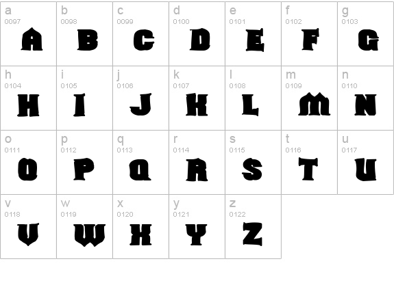 Should've Known Ink lowercase a-z preview