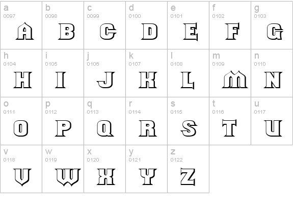 Should've Known Shaded lowercase a-z preview