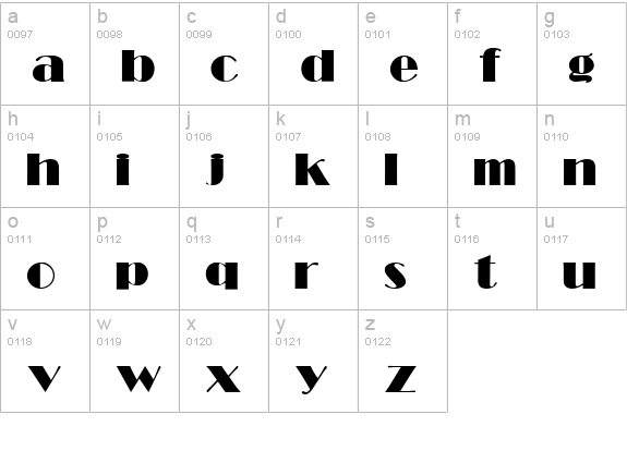 SHOW Light lowercase a-z preview
