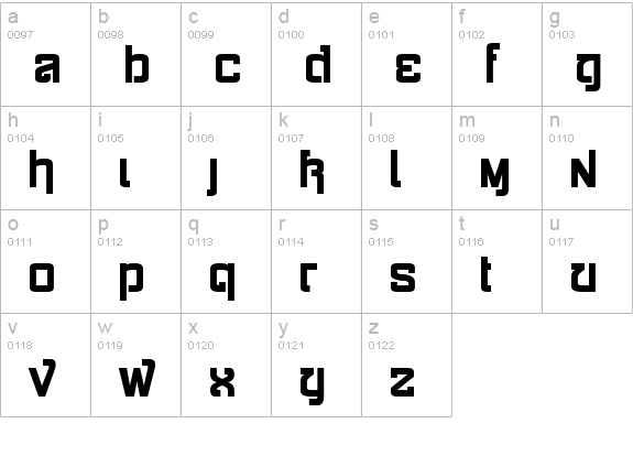 Siamese Katsong lowercase a-z preview