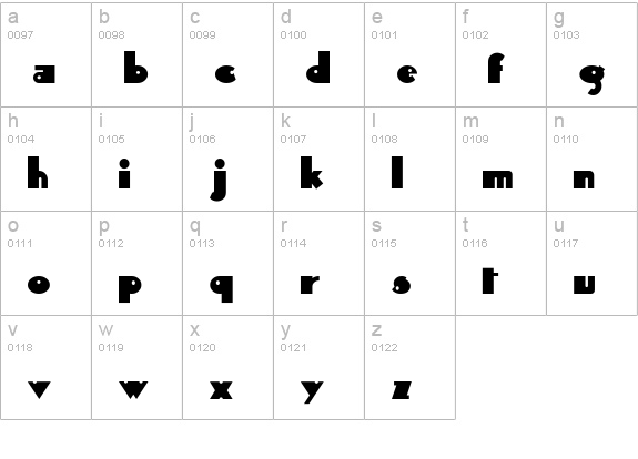 Sid-theKid lowercase a-z preview