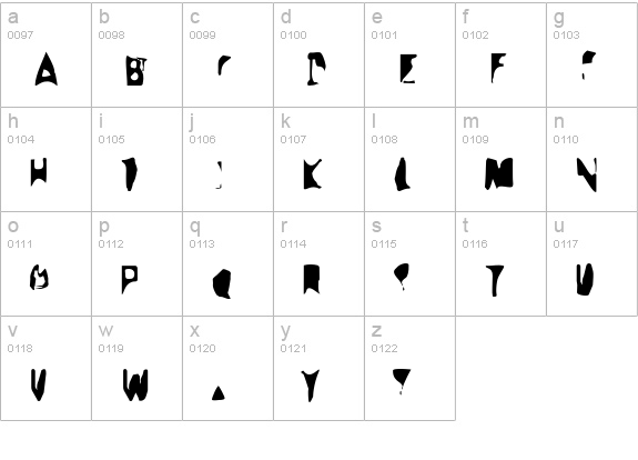 Sidewalker-Caps lowercase a-z preview