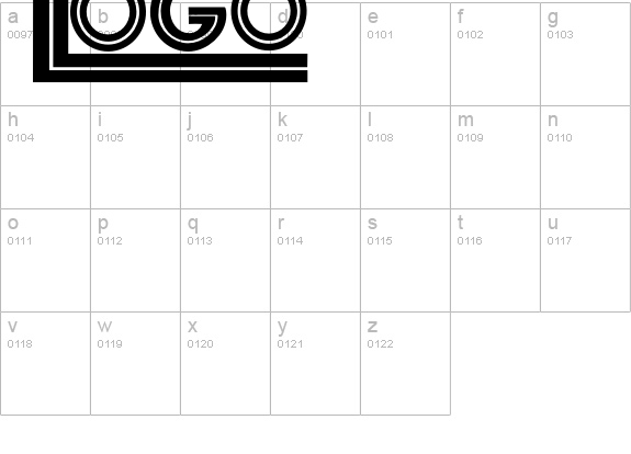SIGLOGO lowercase a-z preview