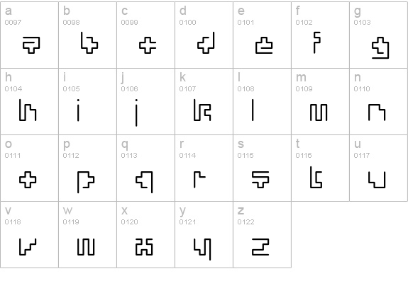 Silesia-Light lowercase a-z preview