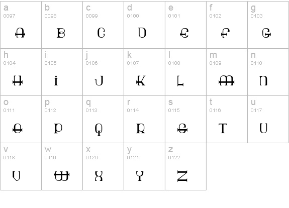 Sillbat lowercase a-z preview