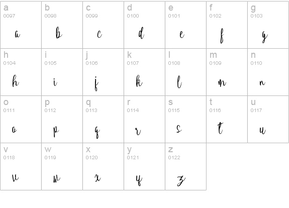 Sillebia lowercase a-z preview