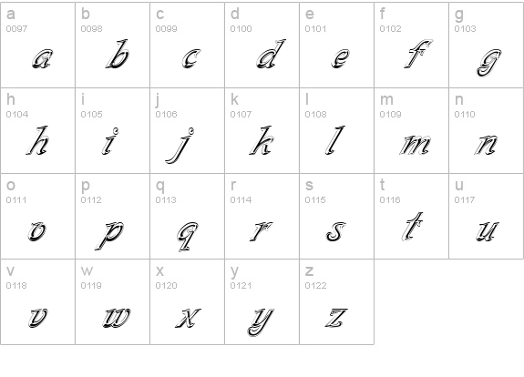 SilverPlate Regular lowercase a-z preview