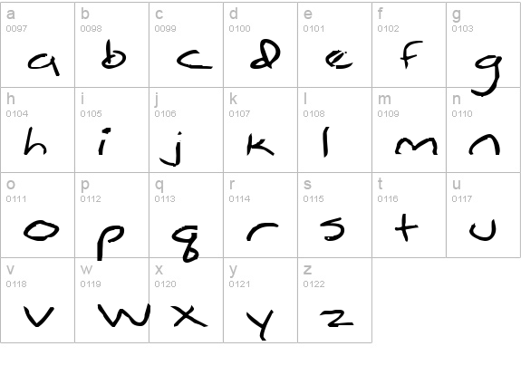 Simpleton lowercase a-z preview