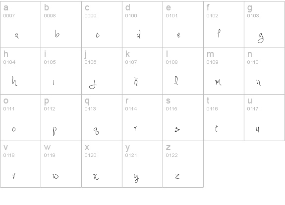 Simply*Glamorous lowercase a-z preview