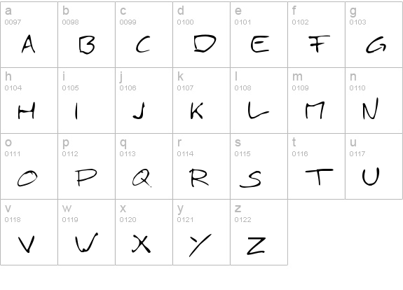 Simply21 lowercase a-z preview