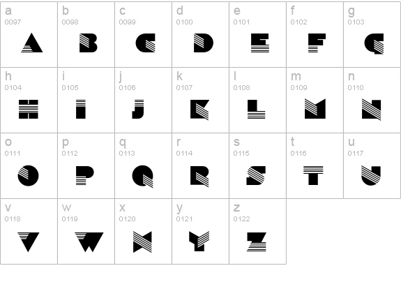 SinaloaICG lowercase a-z preview