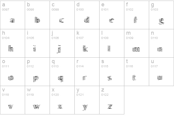 Singer-SansHard lowercase a-z preview