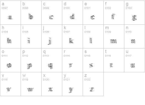 Singer-SerifHard lowercase a-z preview
