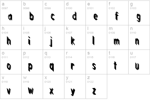Sins of Rhonda lowercase a-z preview
