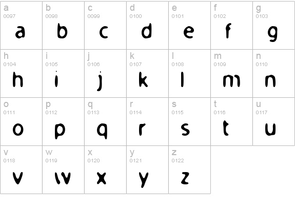Sir Smoothy lowercase a-z preview