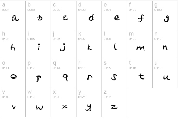 Sir Talks A Lot lowercase a-z preview