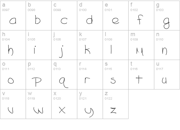 Sirene lowercase a-z preview