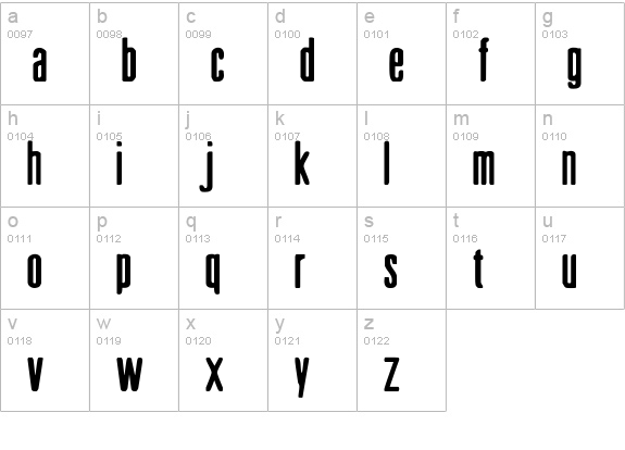 Sister Europe lowercase a-z preview