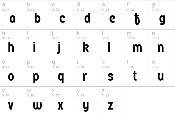 Sister-Medium lowercase a-z preview