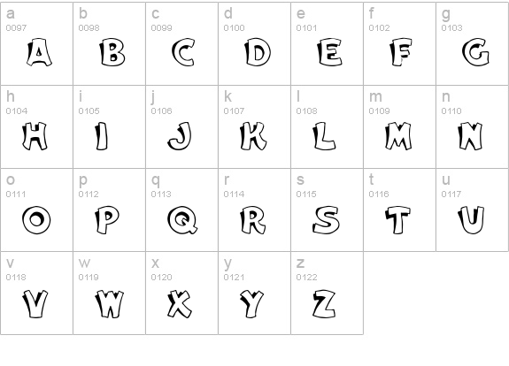 Siwork lowercase a-z preview