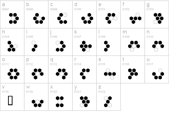 Sixgun lowercase a-z preview