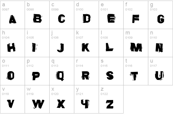 SixGunShootout lowercase a-z preview